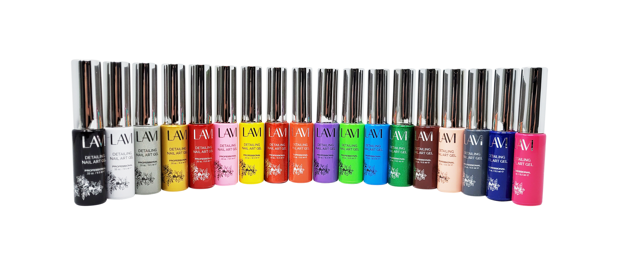 Lavi Detailing Nail Art Gel, 0.33oz, Full Line Of 28 Colors ( From 01 to 28)
