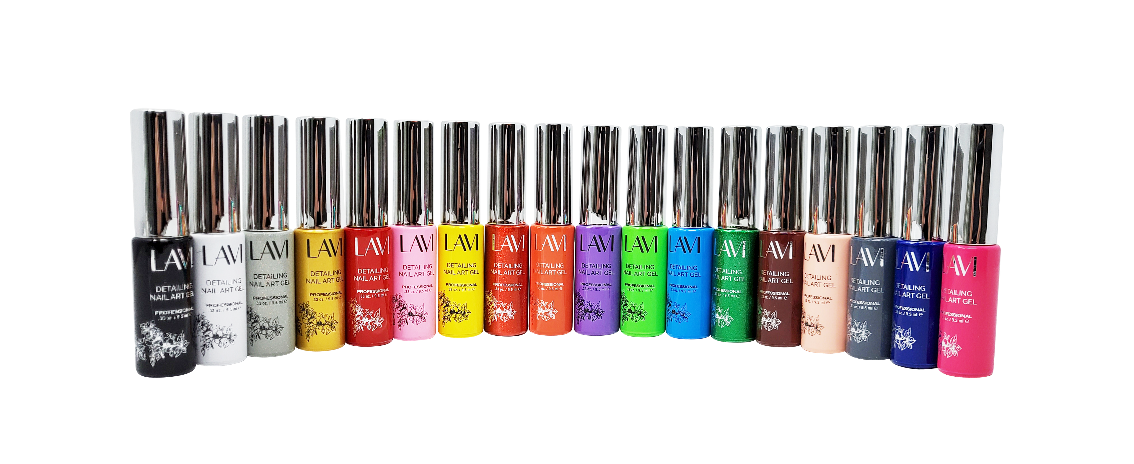 Lavi Detailing Nail Art Gel, 0.33oz, Full Line Of 28 Colors ( From 01 to 28)