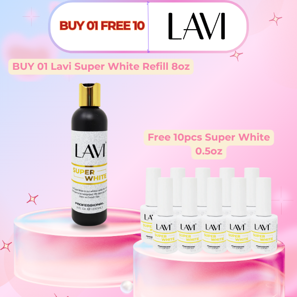 Lavi Super White Refill 8oz, Buy 01 Get 10 Lavi Super White 0.5oz FREE
