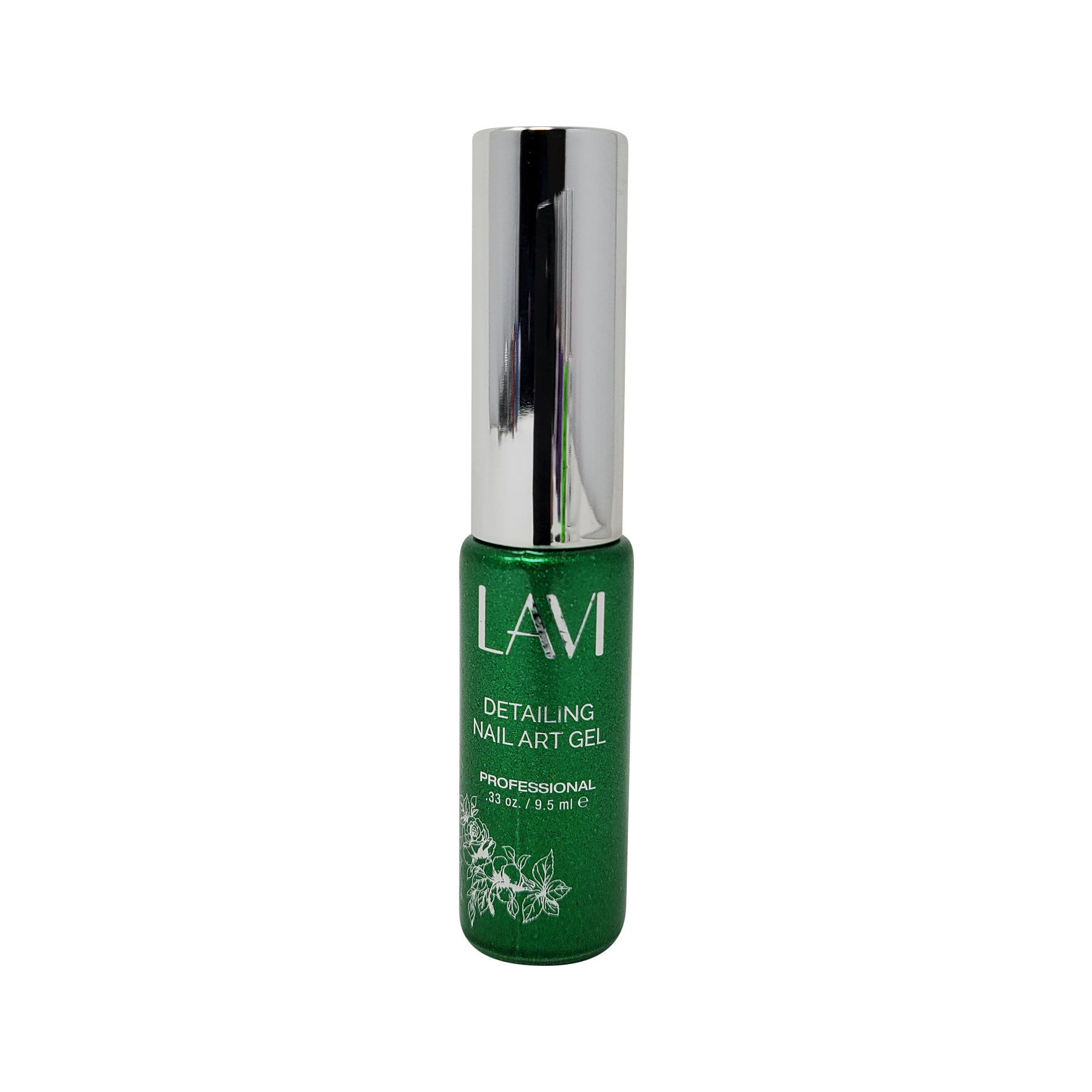 Lavi Detailing Nail Art Gel, 13, GREEN GLITTER, 0.33oz, (Pk: 12 pcs/box)