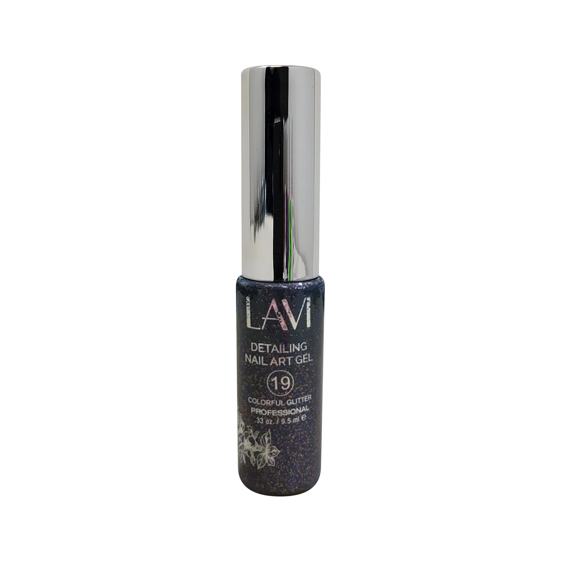 Lavi Detailing Nail Art Gel, 19, COLOR FULL GLITTER, 0.33oz, (Pk: 12 pcs/box)