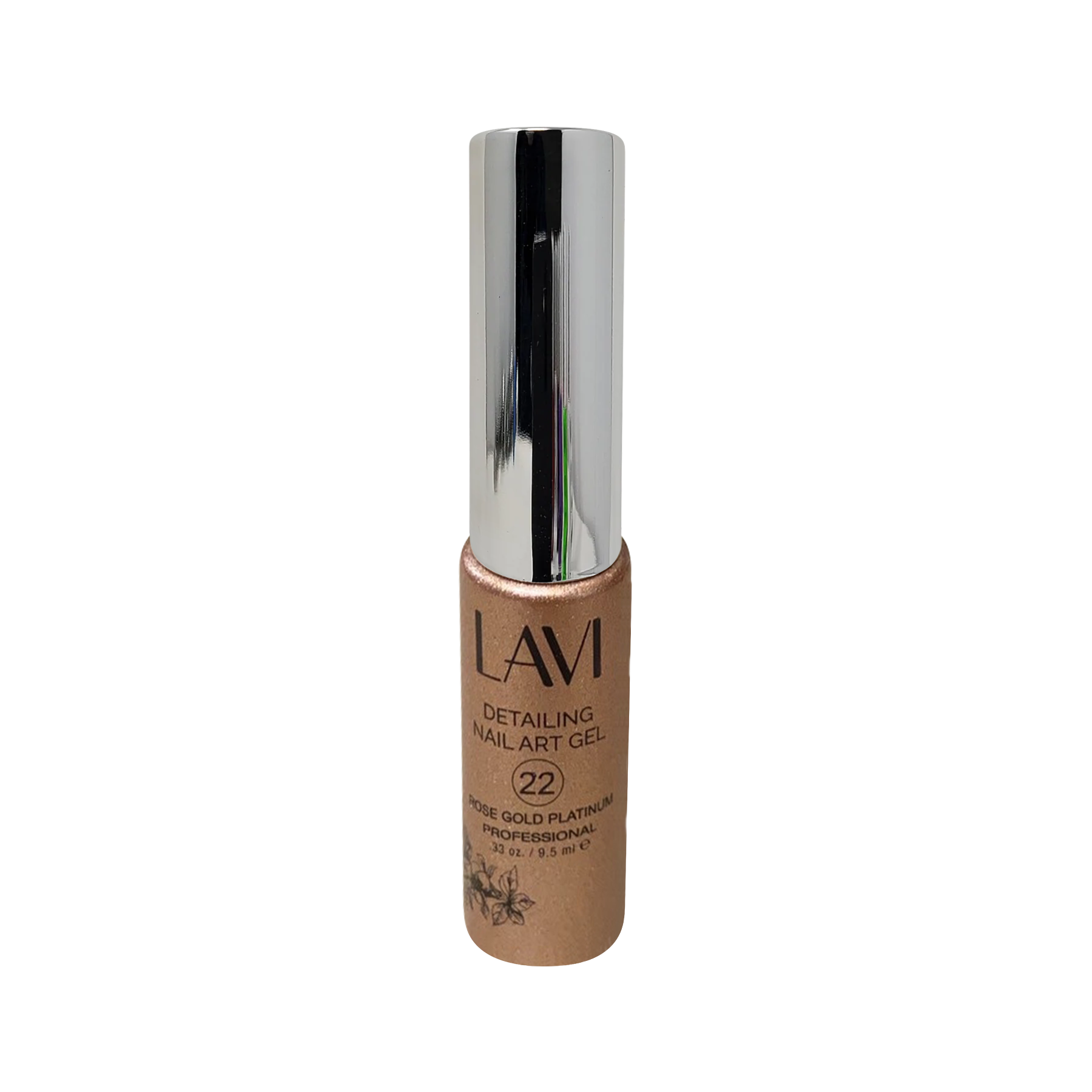 Lavi Detailing Nail Art Gel, 22, ROSE GOLD PLATINUM, 0.33oz, (Pk: 12 pcs/box)