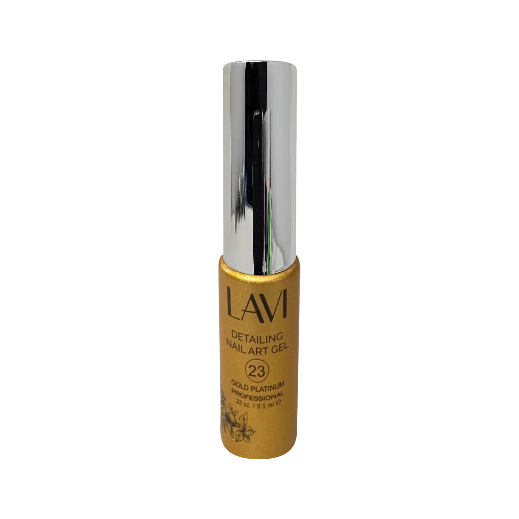 Lavi Detailing Nail Art Gel, 23, GOLD PLATINUM, 0.33oz, (Pk: 12 pcs/box)