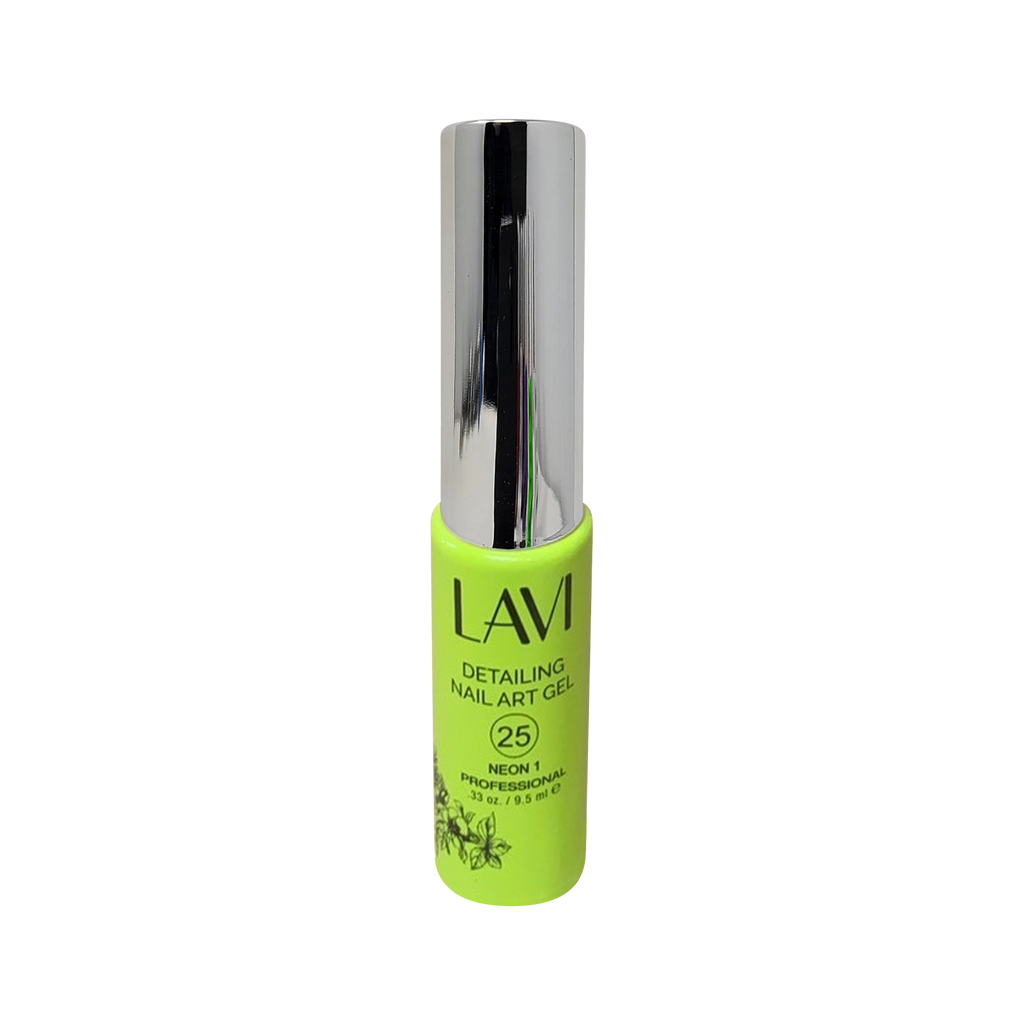Lavi Detailing Nail Art Gel, 25, NEON 1, 0.33oz, (Pk: 12 pcs/box)